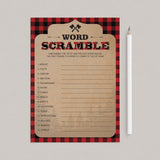 Forest Baby Shower Scrambled Words Game Printable by LittleSizzle
