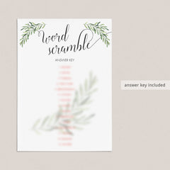 Botanical Baby Shower Game Baby Word Scramble Printable