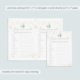 Floral Pumpkin Baby Shower Word Puzzle Printable