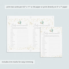 Floral Pumpkin Baby Shower Word Puzzle Printable