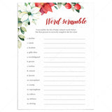Baby Word Scramble Game With Winter Flowers by LittleSizzle