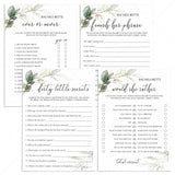 Greenery Bachelorette Games Package Printable by LittleSizzle