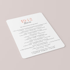 1942 Trivia Questions and Answers Printable