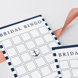 Bridal Shower Bingo Cards Nautical Theme