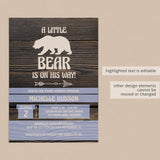 Little cub baby shower evite template by LittleSizzle