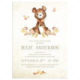 Bear baby shower invite template watercolor by LittleSizzle