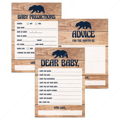 Rustic wood baby shower games printables | Pack of 3 – LittleSizzle