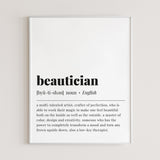 Beautician Definition Print Instant Download by Littlesizzle
