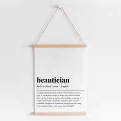 Beautician Definition Print Instant Download