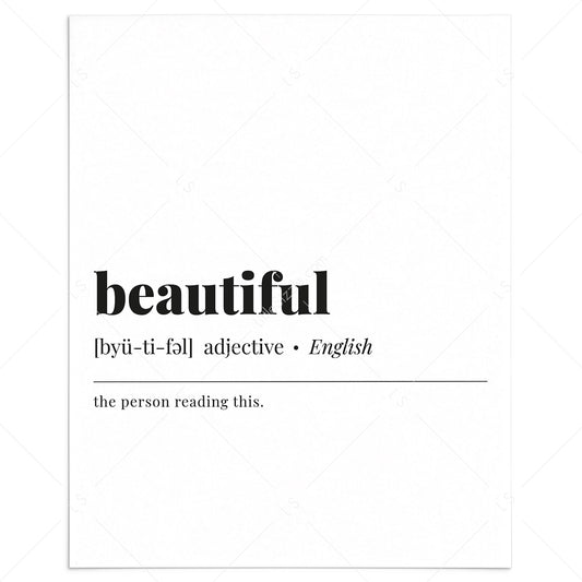 Beautiful Definition Print Instant Download by LittleSizzle