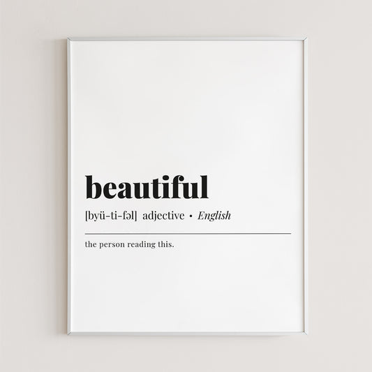 Beautiful Definition Print Instant Download by Littlesizzle