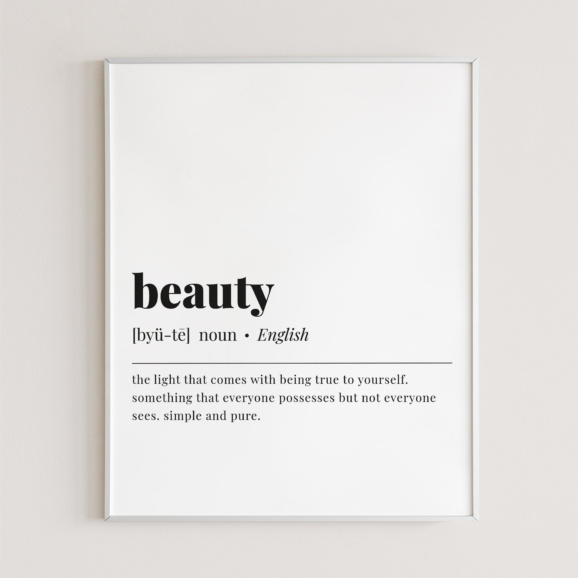 Beauty Definition Print Instant Download by Littlesizzle