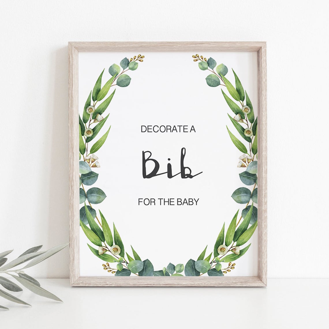 Watercolor greenery baby shower games by LittleSizzle