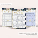 Bingo baby shower game prefilled and blank cards by LittleSizzle