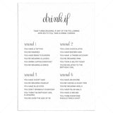 Printable Drinking Game for Women's Birthday Party by LittleSizzle
