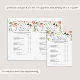 Ladies Birthday Party Game Ever or Never Printable