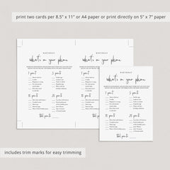 Birthday What's On Your Phone Game Card Printable