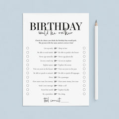 31st Birthday Games for Him Born in 1992