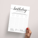 Girl 1st Birthday Party Game Scattergories Printable