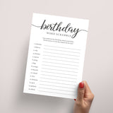 Birthday Word Scramble with Answer Key Printable