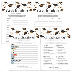 Printable Graduation Party Games Bundle by LittleSizzle