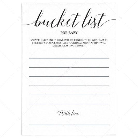 Bucket list for baby cards by LittleSizzle