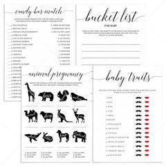 DIY Games for Baby Shower Black and White by LittleSizzle
