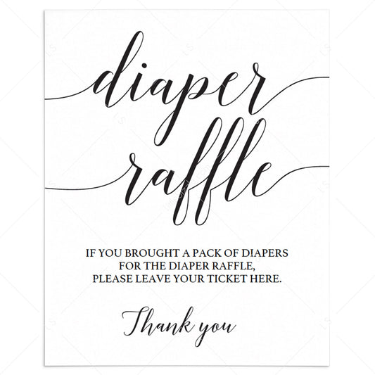 Simple diaper raffle sign template by LittleSizzle