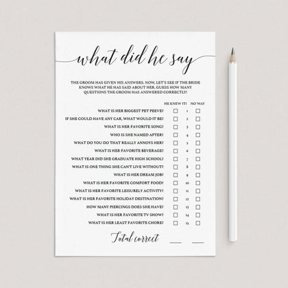 Bridal Shower Game Templates | The Best Bridal Shower Games by LittleSizzle