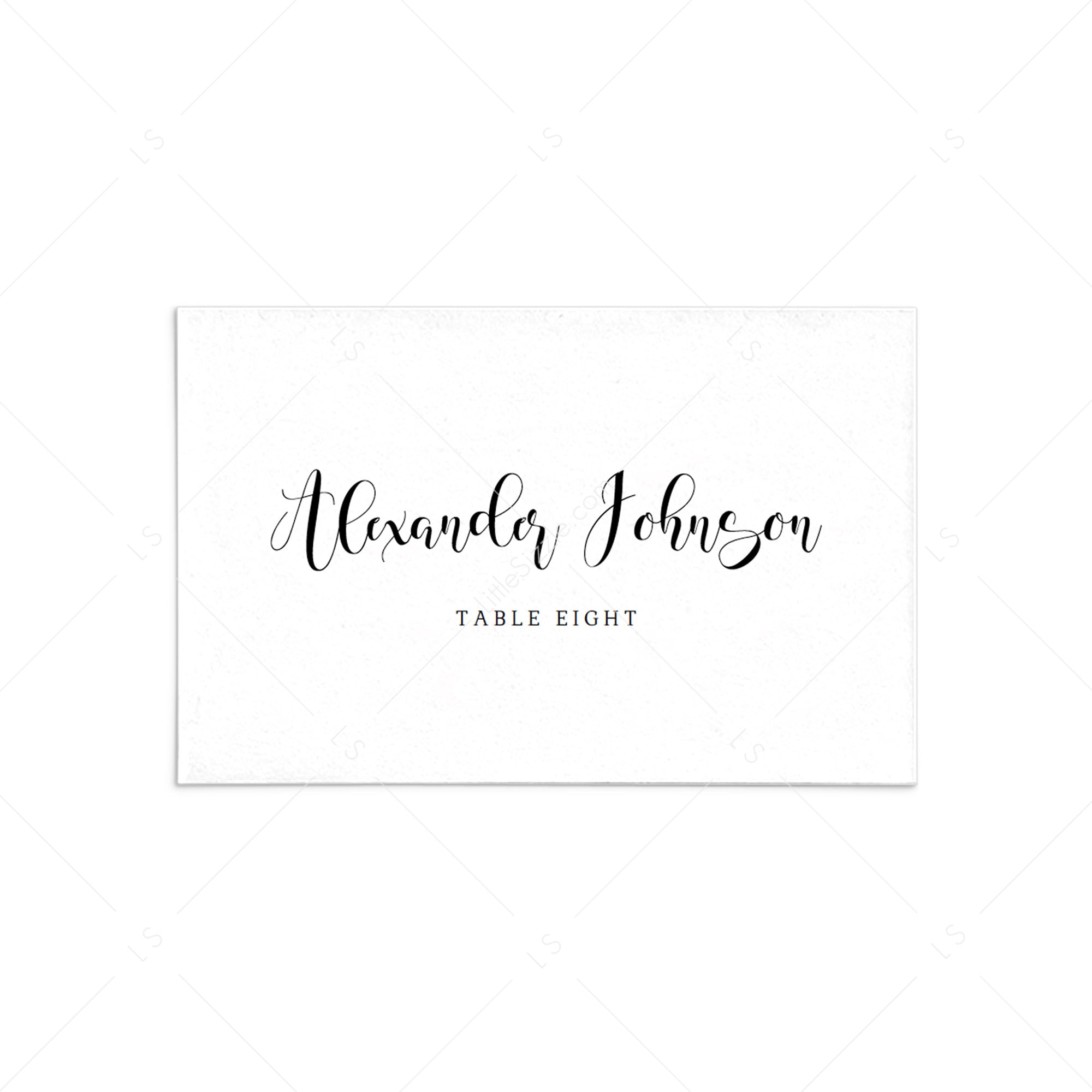 Simple table name cards template by LittleSizzle