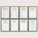 Black and Gold Birthday Party Games for Her Printable by LittleSizzle