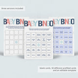 Printable winter baby shower games bingo by LittleSizzle