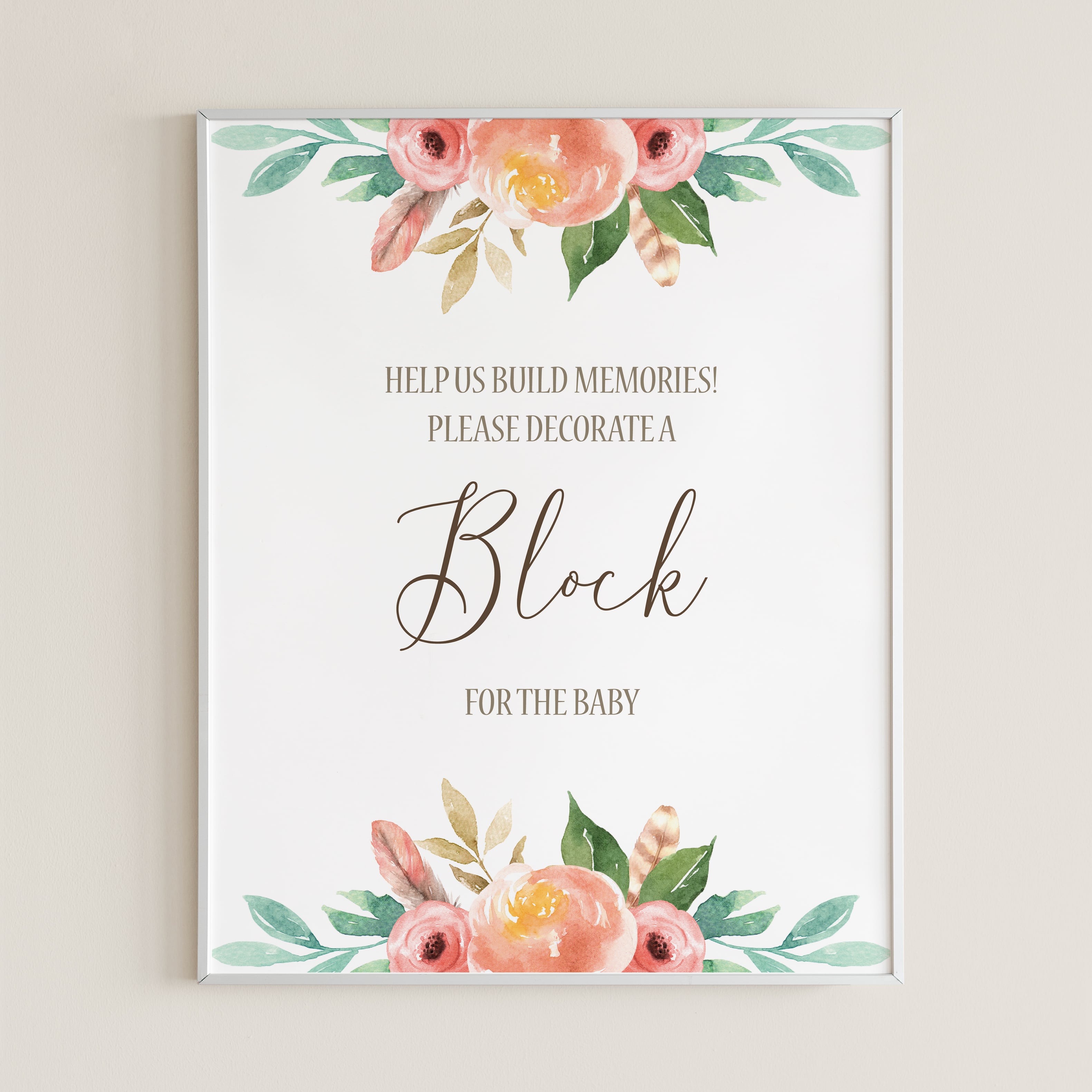 Build memories decorate a block for baby sign  by LittleSizzle