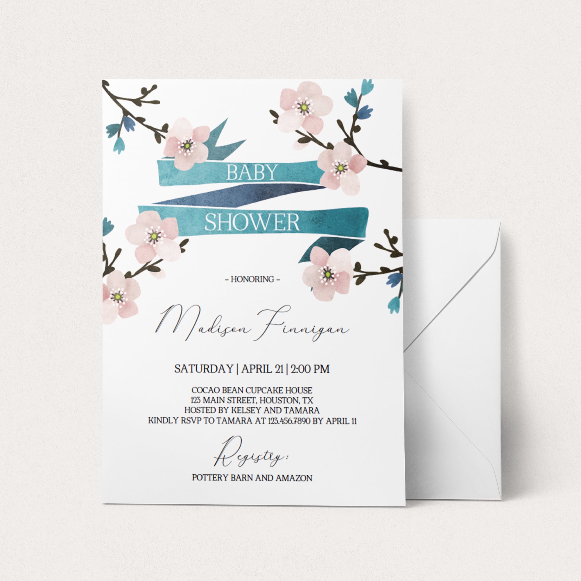 DIY baby shower invitation for girls by LittleSizzle