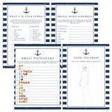 blue and white bachelorette party games bundle by LittleSizzle