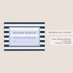 Editable Diaper Raffle Tickets for boy baby shower by LittleSizzle