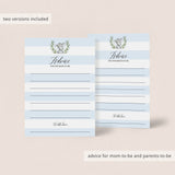 Baby advice card for mommy to be and advice for parents to be printable by LittleSizzle