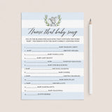 Name the song baby shower game answer key printable by LittleSizzle