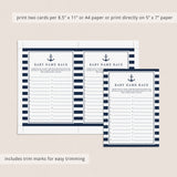 Printable name race baby shower game for boy by LittleSizzle