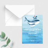 Blue Baby Sprinkle Invitation Template Whale Time by LittleSizzle
