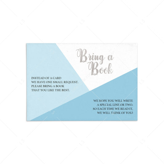 Boy Baby Shower Book Request Card Printable by LittleSizzle