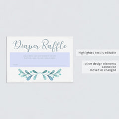 Blue watercolor wreath baby shower games by LittleSizzle