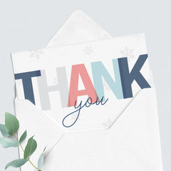 Winter shower thank you card printable by LittleSizzle