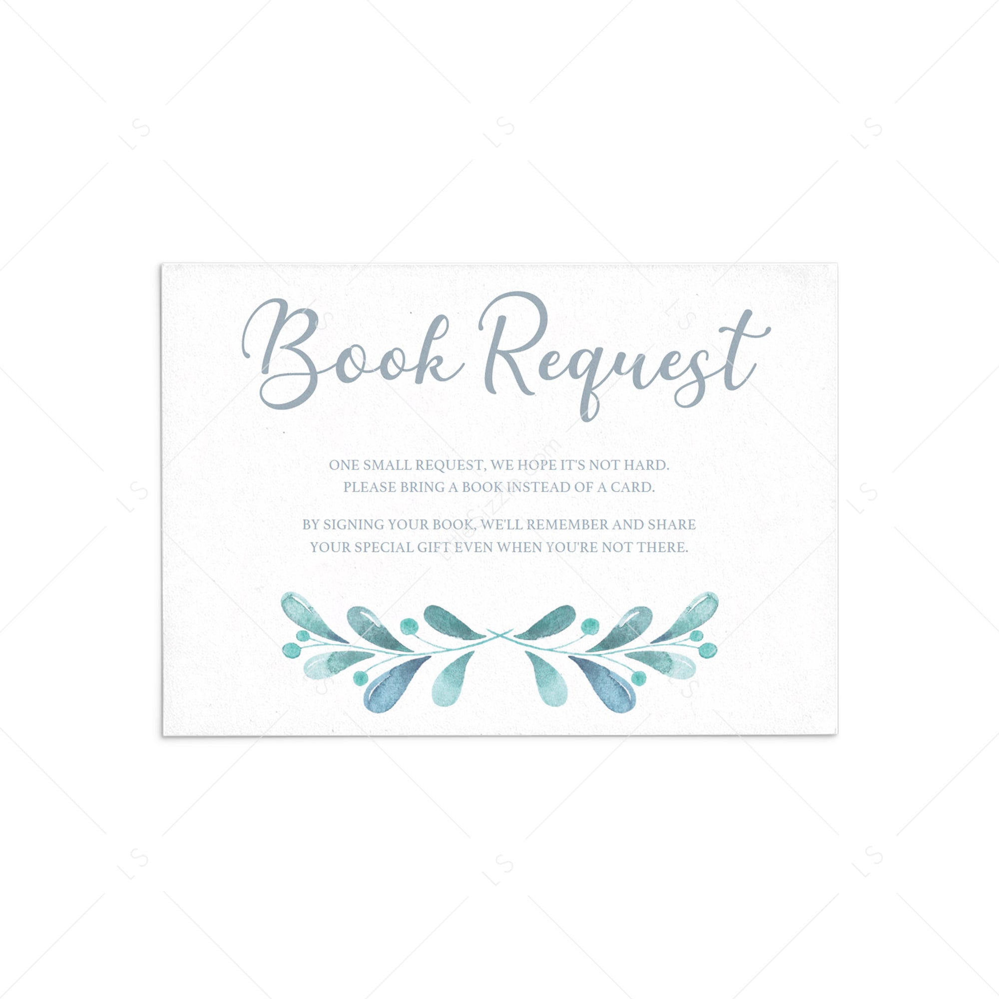 Book request card for winter theme baby shower printable by LittleSizzle