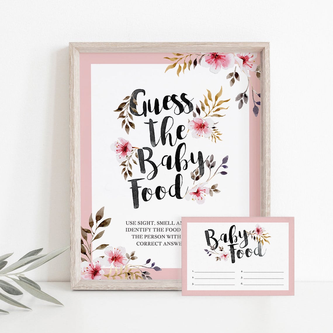 Guess the baby food for girl baby shower party by LittleSizzle