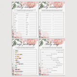 Whimsical Baby Shower Games Package Printable by LittleSizzle