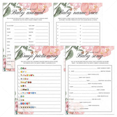 Whimsical Baby Shower Games Package Printable by LittleSizzle