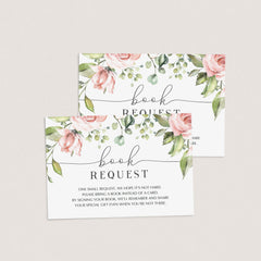 Book baby shower printable cards floral theme by LittleSizzle