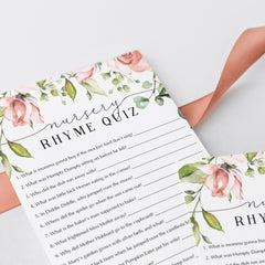 Blush flowers baby shower games printables by LittleSizzle