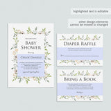 Custom floral baby shower invite template download by LittleSizzle